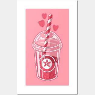 The pink sakura drink with love Posters and Art